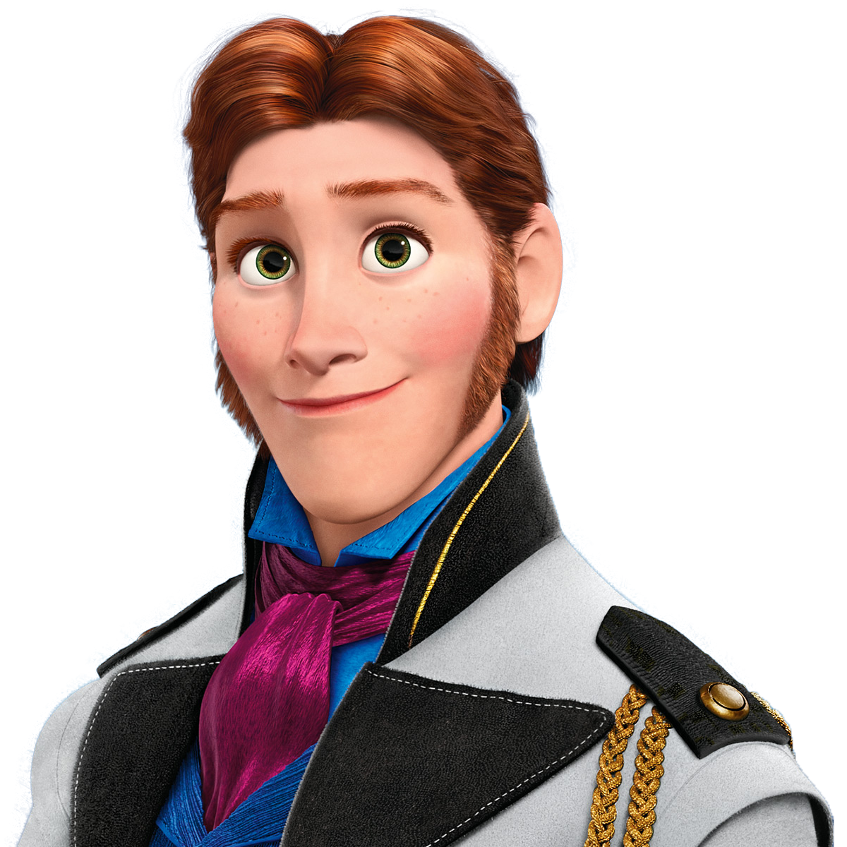 Hans es un bello príncipe de otro reino cercano a Arendell que a venido a la Coronación de Elsa como reina y se enamora de Anna. Hans es un hombre muy inteligente, atento y todo un caballero.
